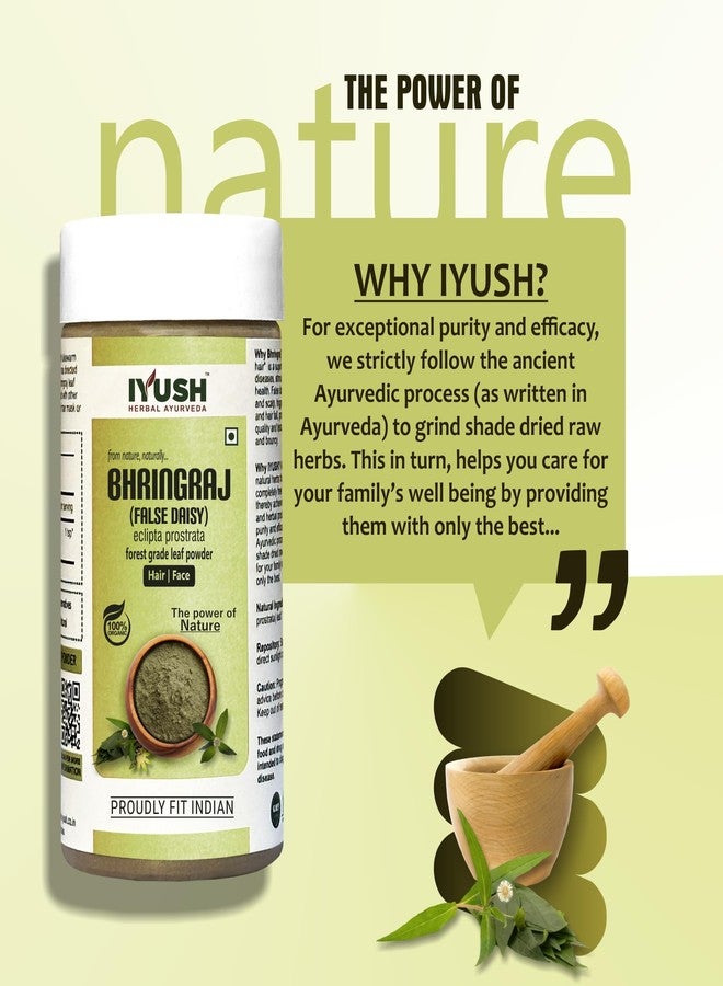 IYUSH Herbal Ayurveda Bhringraj Powder For Hair Growth | Eclipta prostrata Powder For Hair And Skin Care | - 100gm - Image 5