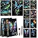 BulChign Adult Crafts Glow in The Dark Scratch Art Rainbow Painting Paper 8 Sheet with Tools Landscape Scratchboard for Teens Adults Fun Creative Craft ToyGiftsDecorA4Noctilucent Butterfly Whale - Image 3