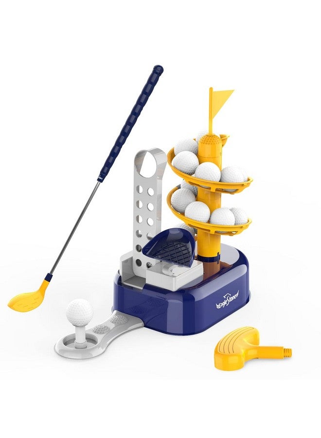 EagleStone Toddler Golf Set with Foot Pedal Launcher, Kids Golf Toy for Ages 3-8, Includes Adjustable Golf Club, 15 Balls & Golf Cart, Indoor&Outdoor Sports Gift for Boys and Girls - Image 1