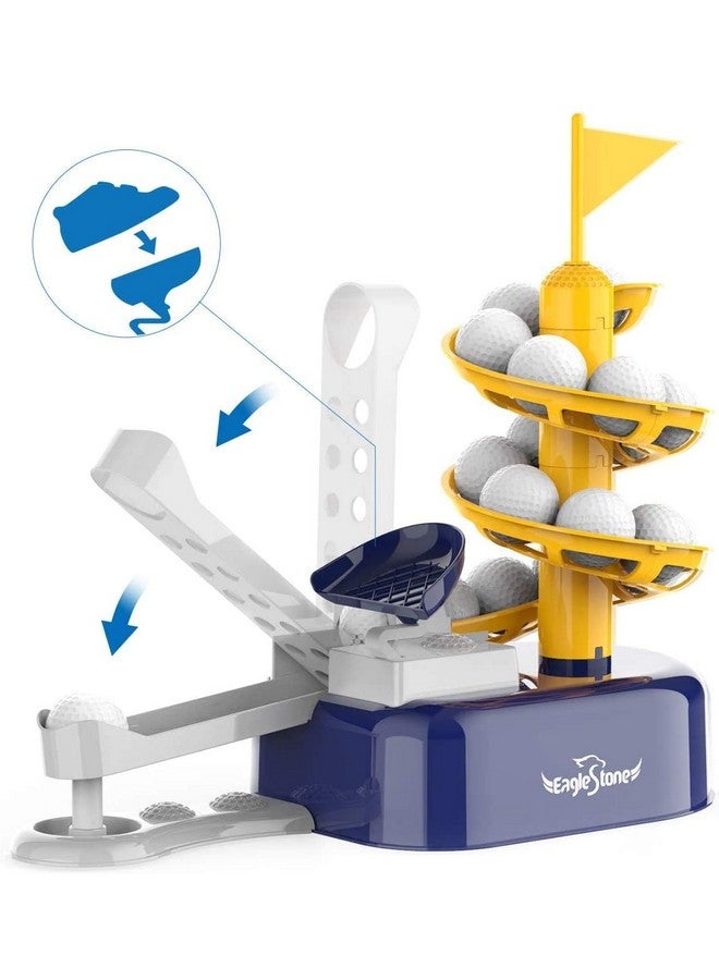 EagleStone Toddler Golf Set with Foot Pedal Launcher, Kids Golf Toy for Ages 3-8, Includes Adjustable Golf Club, 15 Balls & Golf Cart, Indoor&Outdoor Sports Gift for Boys and Girls - Image 3