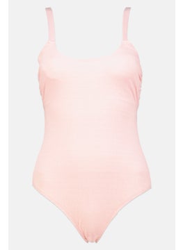 Ivory Rose Women Textured One Piece Swimsuit, Pink  - Image 1