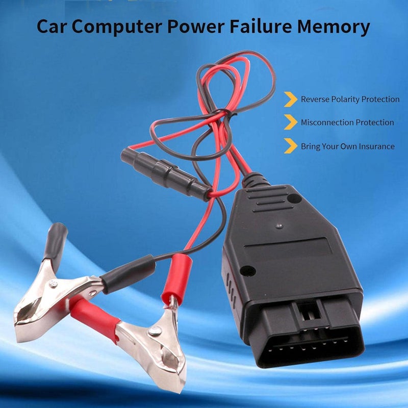 windforgecraft OBD Saver Connector | Vehicle OBD Connector,Car Computer Power Off with Clips, Automotive Battery Replacement Tool Strop-au - Image 3