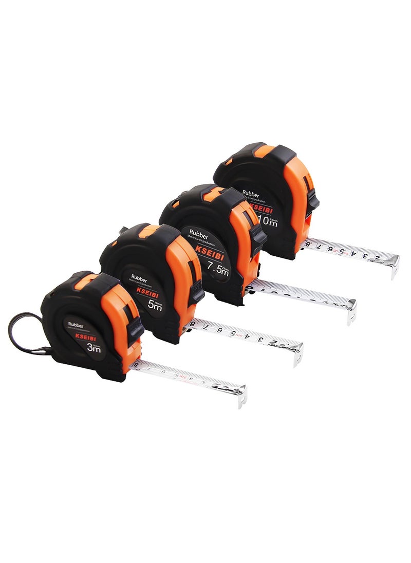 KSEIBI Measuring Tape Rubber, Retractable Measuring Tape 10ft, Heavy-Duty Measurement Tape with Rubber Protective Casing, for Construction, Carpenter, Surveyors, Woodworking, Engineers, and Electricians  - Image 5