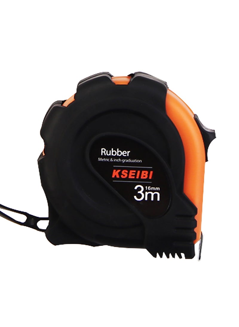 KSEIBI Measuring Tape Rubber, Retractable Measuring Tape 10ft, Heavy-Duty Measurement Tape with Rubber Protective Casing, for Construction, Carpenter, Surveyors, Woodworking, Engineers, and Electricians  - Image 3