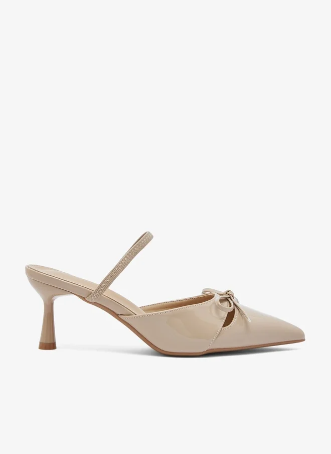 ايلا حذاء بكعب رفيع مزين بفيونكة