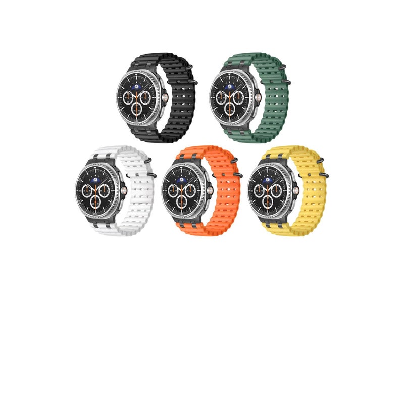 سوار ساعة ذكية رياضي من السيليكون متوافق مع Samsung Galaxy Watch 40/41mm بملاءمة قابلة للتعديل وحزام ناعم للاستبدال اليومي باللون أخضر قابل للتعديل عملي للاستخدام المتكرر - Image 4