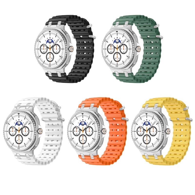 سوار ساعة ذكية رياضي من السيليكون متوافق مع Samsung Galaxy Watch 40/41mm بملاءمة قابلة للتعديل وحزام ناعم للاستبدال اليومي باللون أخضر قابل للتعديل عملي للاستخدام المتكرر - Image 3