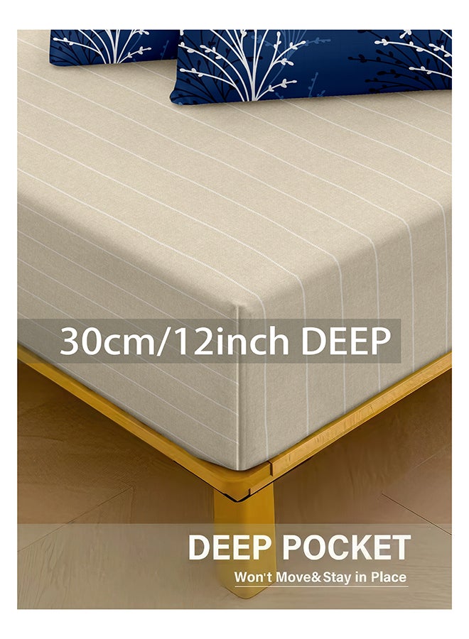 Noon East 6Pcs Duvet Cover Set | Soft Microfiber Material | Multiple Color | 1 Duvet Cover 260 X 220 Cm, 1 Fitted Sheet 200 X 200 Cm With 30 Cm Deep Pocket, 4 Pillow Cases 50 X 75 Cm | Suitable For King Size Mattress - Image 5