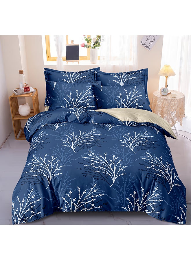 Noon East 6Pcs Duvet Cover Set | Soft Microfiber Material | Multiple Color | 1 Duvet Cover 260 X 220 Cm, 1 Fitted Sheet 200 X 200 Cm With 30 Cm Deep Pocket, 4 Pillow Cases 50 X 75 Cm | Suitable For King Size Mattress - Image 1