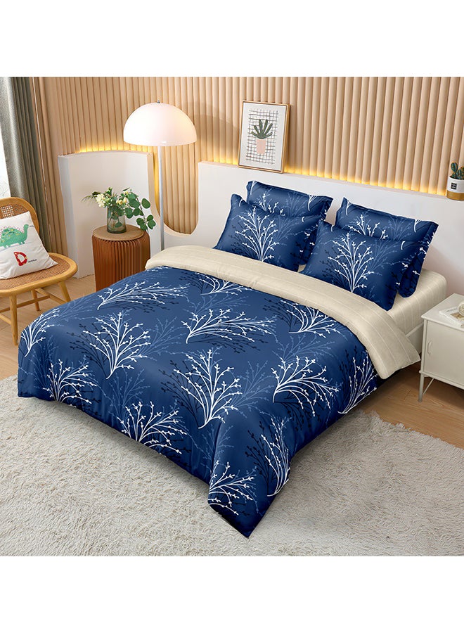 Noon East 6Pcs Duvet Cover Set | Soft Microfiber Material | Multiple Color | 1 Duvet Cover 260 X 220 Cm, 1 Fitted Sheet 200 X 200 Cm With 30 Cm Deep Pocket, 4 Pillow Cases 50 X 75 Cm | Suitable For King Size Mattress - Image 2