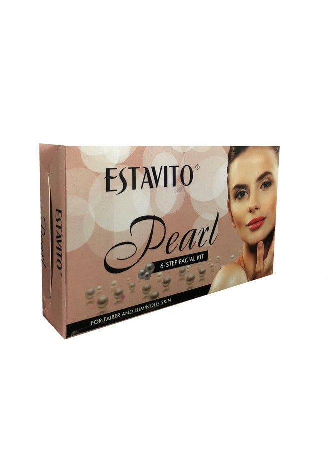ESTAVITO Pearl 6 Step Facial Kit 165 Gms ; Whitening ; Brightening ; Bridal Glow ; For Fairer And Luminous Skin ; For All Skin Types ; - Image 2