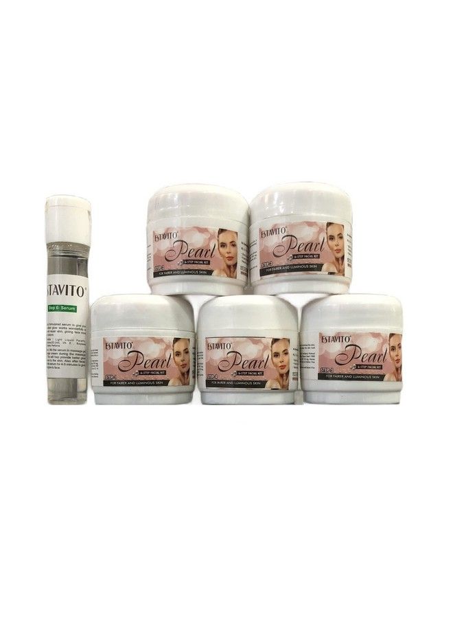ESTAVITO Pearl 6 Step Facial Kit 165 Gms ; Whitening ; Brightening ; Bridal Glow ; For Fairer And Luminous Skin ; For All Skin Types ; - Image 3