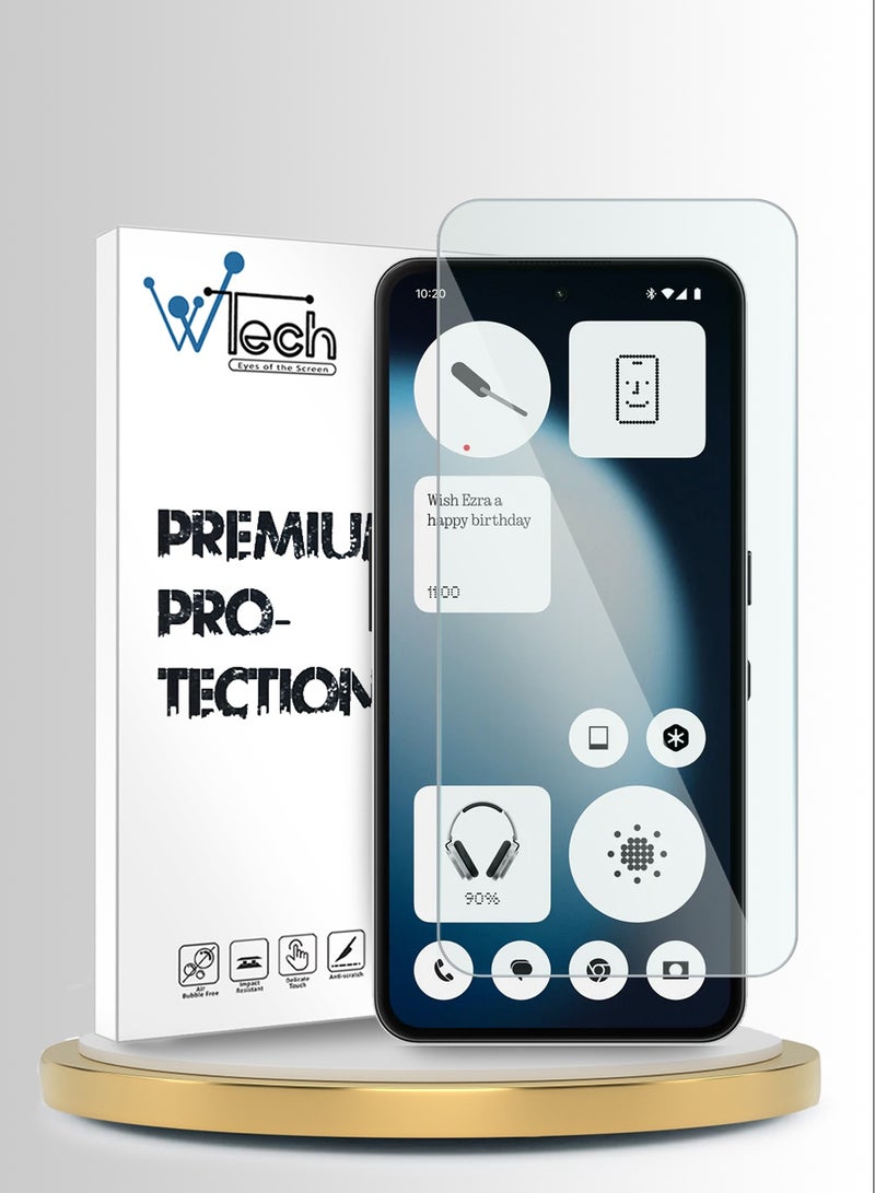 Wtech Nothing Phone (3a) Lite 5G 2025 WTech Premium Series Curved Edges 9H 2.5D Tempered Glass Screen Protector (MSG9CN) - Clear - Image 1