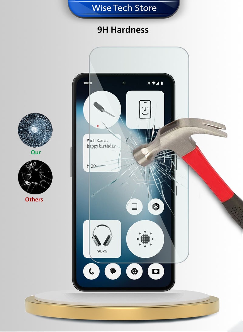 Wtech Nothing Phone (3a) Lite 5G 2025 WTech Premium Series Curved Edges 9H 2.5D Tempered Glass Screen Protector (MSG9CN) - Clear - Image 3