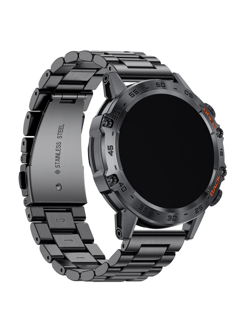 LIGE Smart Watch Men's Waterproof AMOLED Screen Bluetooth Calling Fitness Sports Smartwatch Health Monitoring 2 Black Straps - Image 2