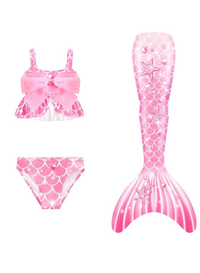 GGEROU Mermaid Princess Dress Up,Girls Mermaid Dress,Girls Party Cosplay,Princess Birthday Dress,Kids Costume Cosplay,Mermaid Skirt+Accessories(Pink)  - Image 5