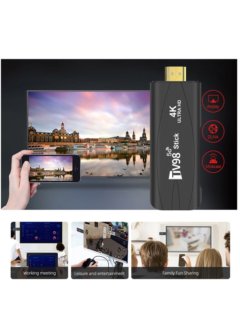 جهاز تلفزيون يعمل بنظام أندرويد 12 مع جهاز تحكم عن بعد، جهاز بث فائق الدقة بدقة 4K، مشغل وسائط بث بلوتوث، مشغل ويب، مشغل وسائط منزلي، جهاز استقبال إنترنت، أسود (8 جيجابايت + 128 جيجابايت)