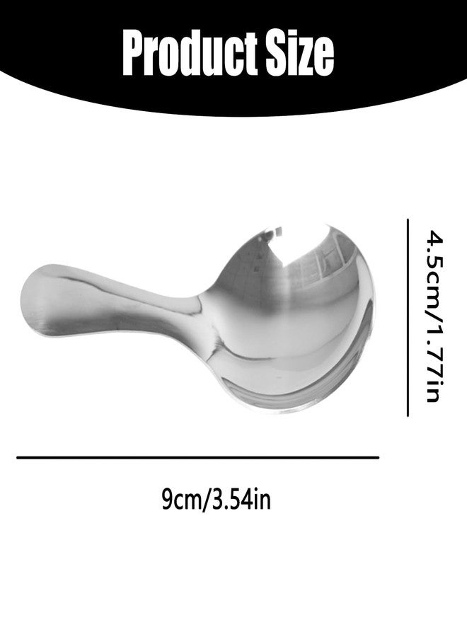 Ainiveiya 5-Pack Short Handle Stainless Steel Mini Spoons - Ideal for Coffee, Tea, Candy, and Condiment Canisters - Image 2