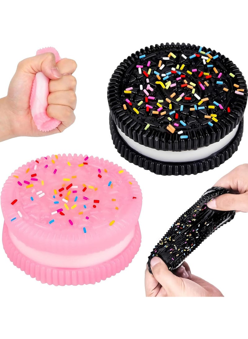 2 Pcs Squishy Toy, Stress Relief Toys Adults&Kids, Kawaii Fufu Squishy Fidget Toys, Stress Squishy Ball, Mochi Squishy Anxiety Relief Toys for Party Favors - Image 1