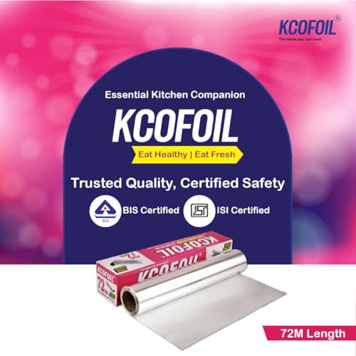 Kcofoil 72M Aluminium Silver Kitchen Foil Roll Paper Aluminium Foil - Image 3