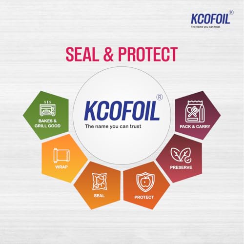 Kcofoil 72M Aluminium Silver Kitchen Foil Roll Paper Aluminium Foil - Image 5