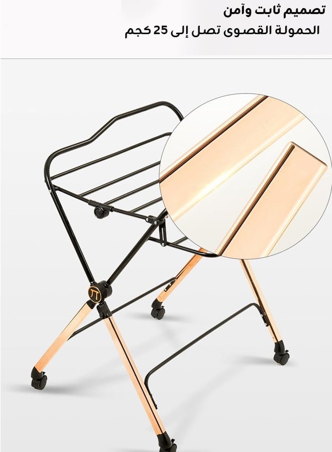 ريوليو طاولة تغيير حفاضات محمولة للأطفال مزوّدة بعجلات، قابلة للطي للرضّع، مقاومة للماء، ومنظّم حضانة محمول لمستلزمات حديثي الولادة - Image 5