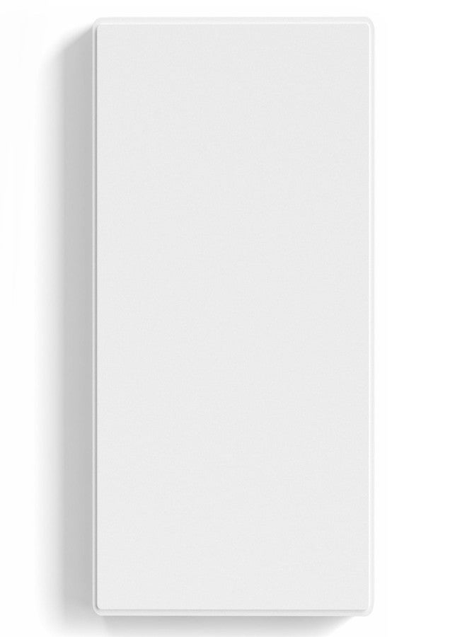 ELEGRP Blank Wall Plate Cover, 1-Gang Screwless Blank Outlet Plate, Mid-Size 4.88" x 3.13" Unbreakable Thermoplastic Blank Faceplate Cover for Unused Outlets/Switches, UL Listed (1 Pack, Matte White) - Image 1