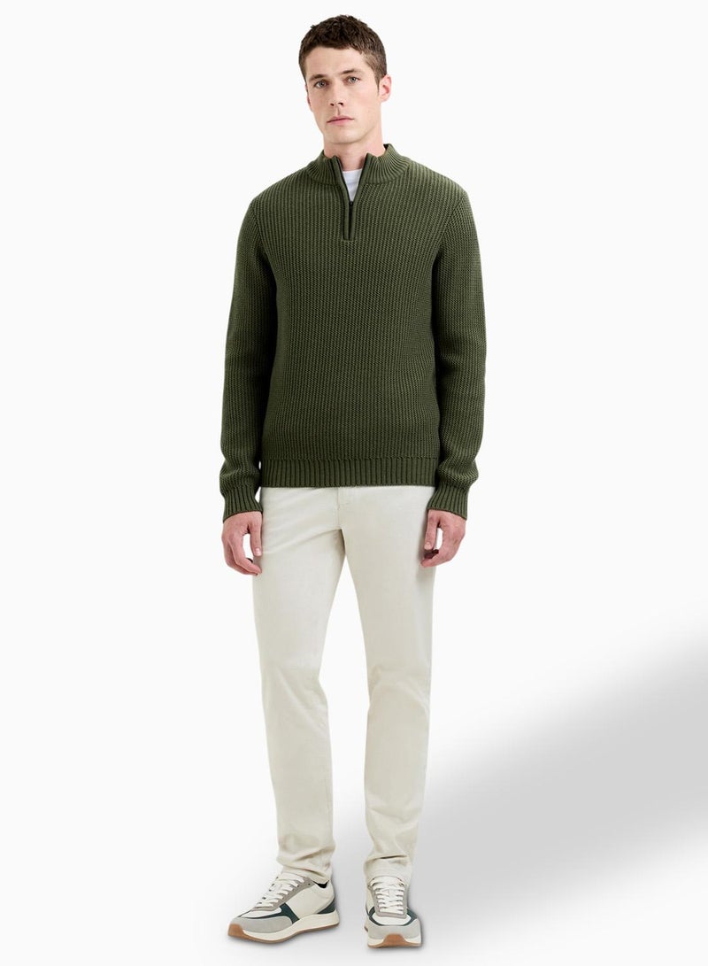 فرنش كونكشن كنزة صوفية بنصف سحاب - Image 3