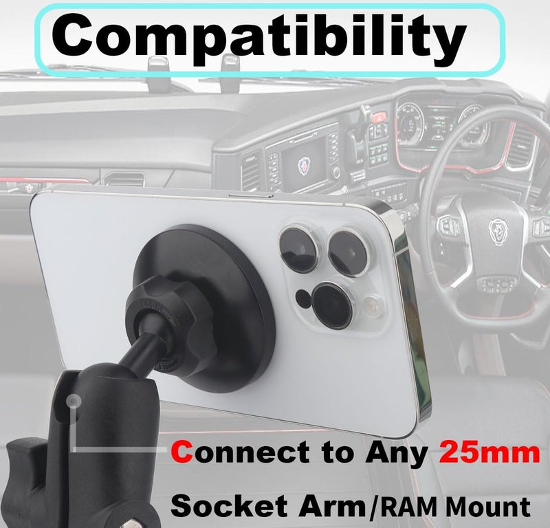 Rigdance 25mm to 17mm Ball Adapter, 1 inch B Ball (for Ram Mount) to 17mm GPS/Phone/Tablet Mount Adapter - Image 4