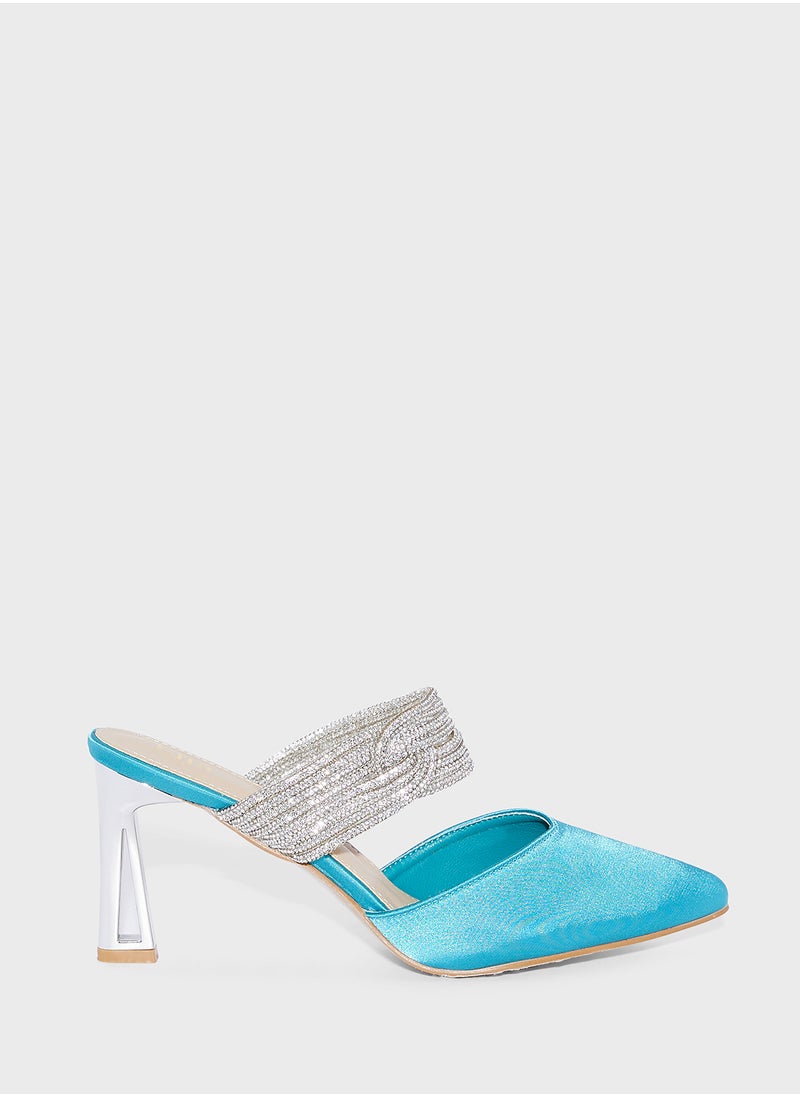 Ella Limited Edition Diamante Detail Mule Pump  - Image 1