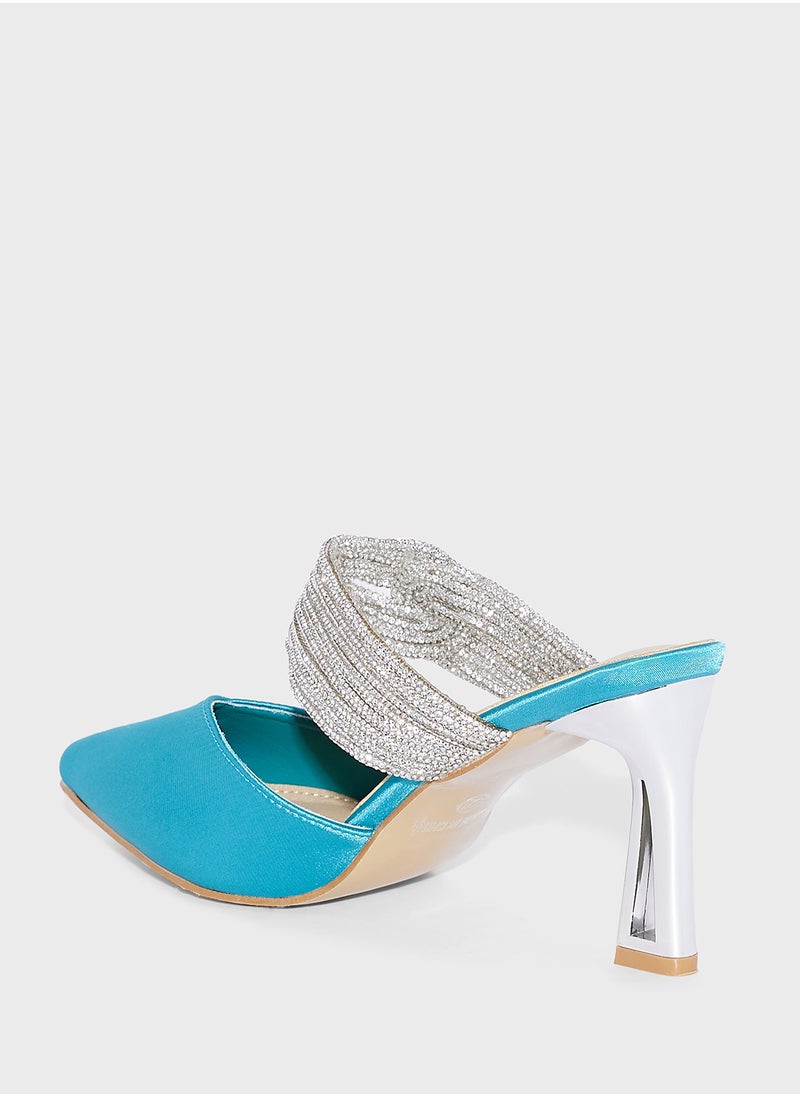 Ella Limited Edition Diamante Detail Mule Pump  - Image 3