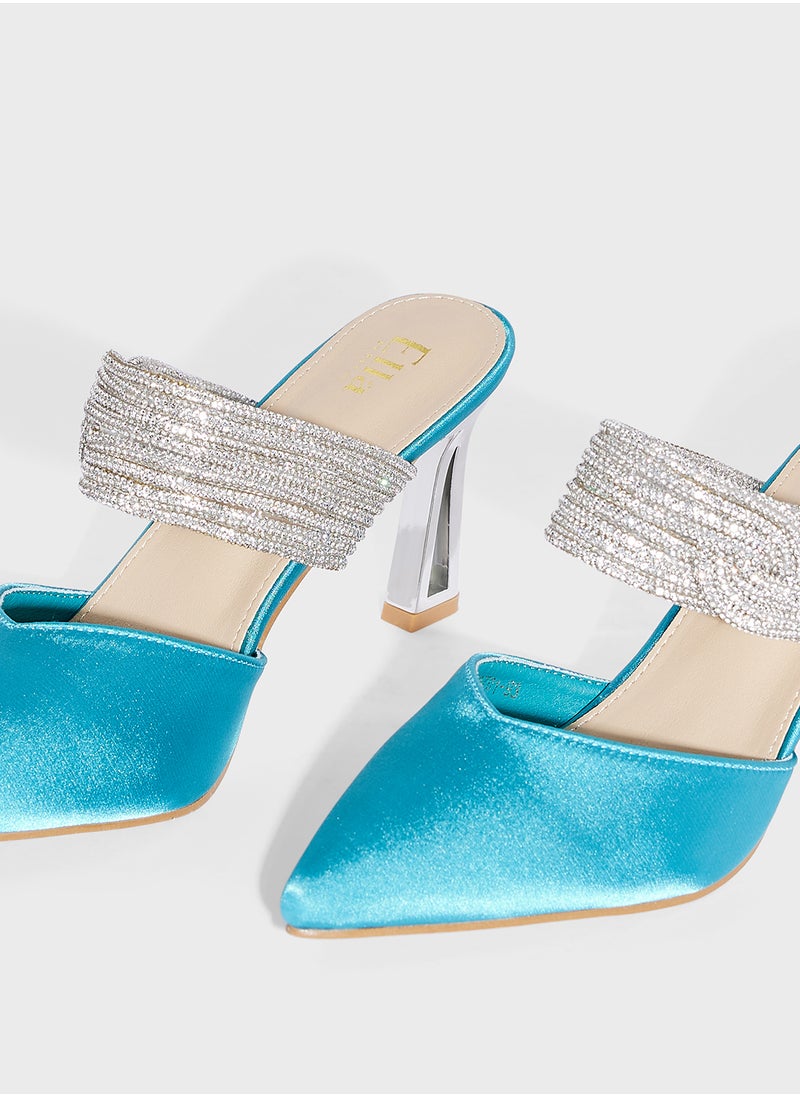 Ella Limited Edition Diamante Detail Mule Pump  - Image 4