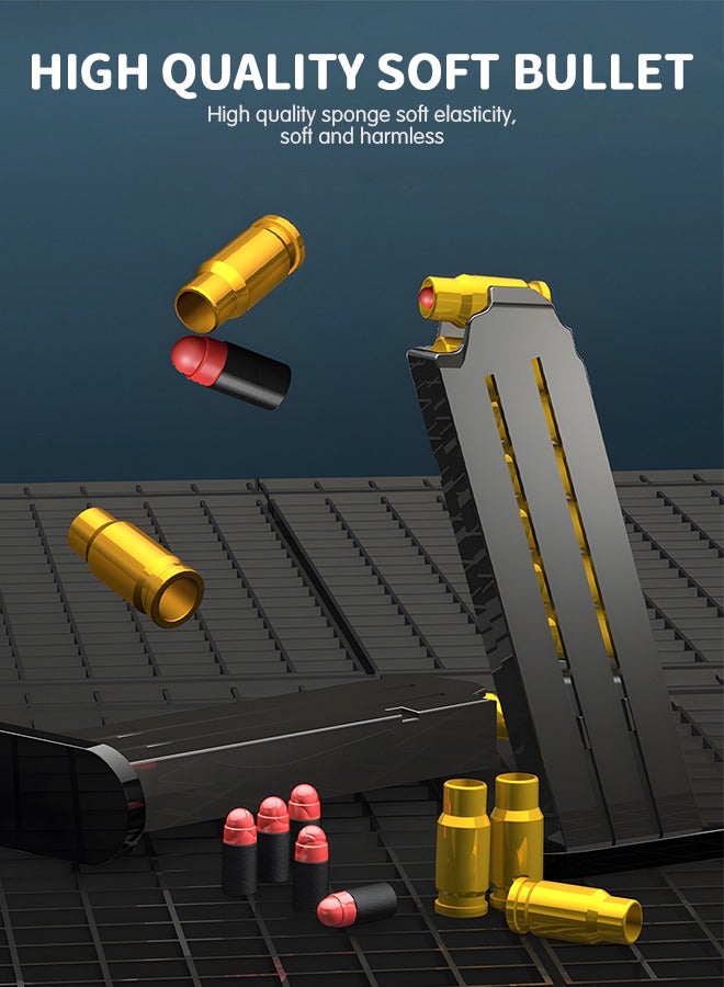 GROIC Soft Bullet Gun Toys 1911 Colt Foam Blasters Toy Pistol RoboCop Pattern, 30-PCs EVA Safety Foam Soft Bullet Darts, Shell Ejecting Shooting Games Educational Model Toys Gifts Guns Pistol - Image 4