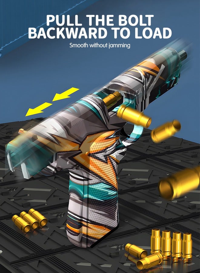 GROIC Soft Bullet Gun Toys 1911 Colt Foam Blasters Toy Pistol RoboCop Pattern, 30-PCs EVA Safety Foam Soft Bullet Darts, Shell Ejecting Shooting Games Educational Model Toys Gifts Guns Pistol - Image 2