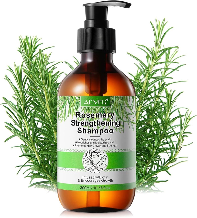 Rosemary Shampoo for Hair Growth,Rosemary Mint Strengthening Shampoo,Shampoo for Women Hair Loss And Thinning Hair With Biotin,Smooth Nourishes Shampoo for Men Women 10 Fl Oz - Image 1