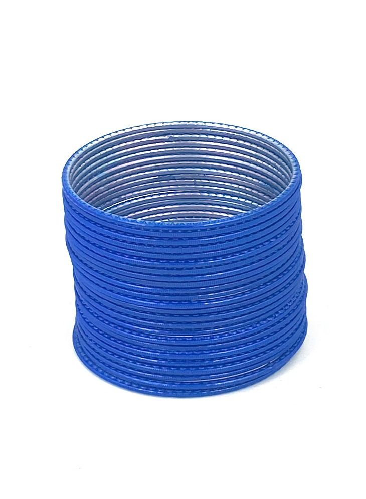 GOHONA Colorful Beautifully Designed Indian Bollywood Style Alloy Metal Plain Bangles for Kids Teenagers and Women - Image 2