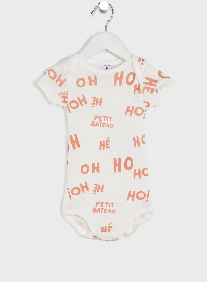 Petit Bateau Infant 3 Pack Printed Bodysuits