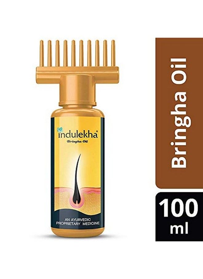 INDULEKHA - زيت برينغا يقلل من تساقط الشعر وينمو شعرًا جديدًا 100% زيت أيورفيدا 100 مل - Image 1