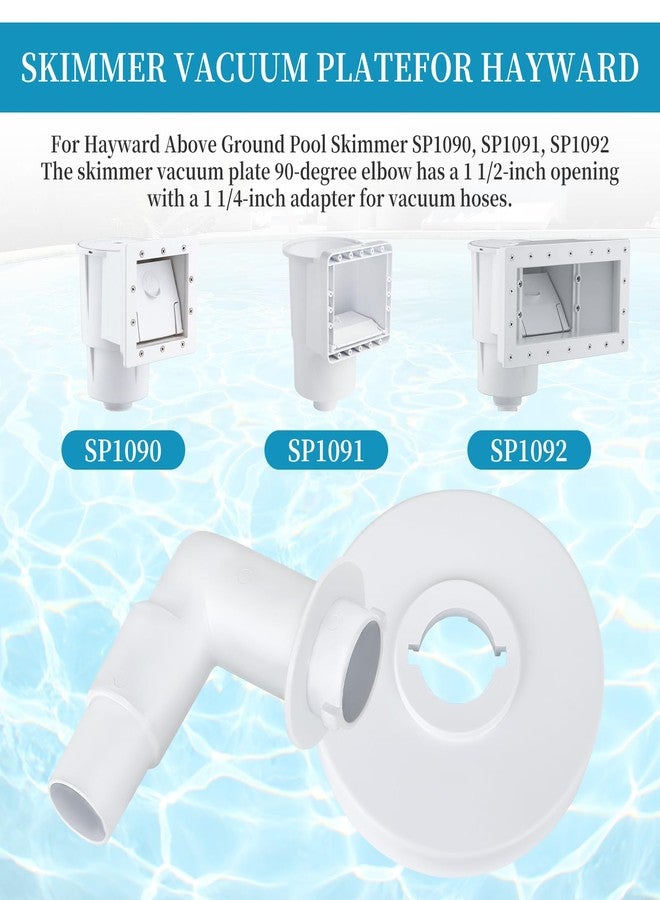 ADKUN SP11041 Pool Skimmer Vacuum Plate Replacement for Hayward Swimming Pool Skimmer SP1090 SP1091 & SP1092 - Skim Vac 1 1/4” and 1 1/2” Combo Hose Elbow Adapter(6 inch) - Image 4