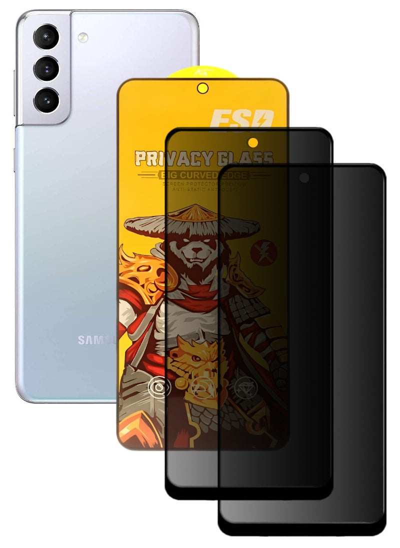 ESD 2 Pieces Tempered Dustproof Privacy Glass Screen Protector Compatible For Samsung Galaxy S21 Plus - Image 1