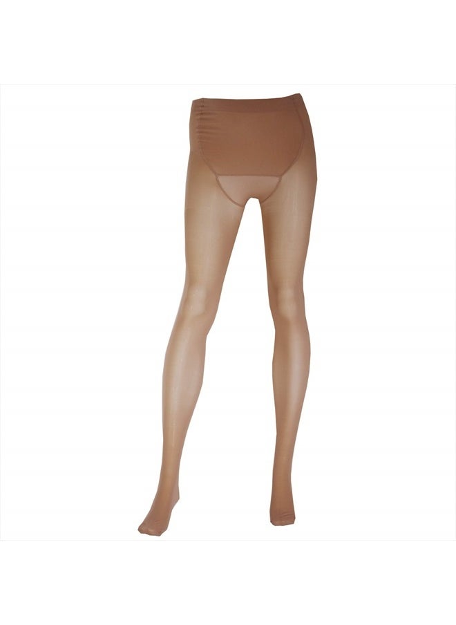 Truform - Sheer Maternity Pantyhose, 15-20 mmHg Compression, Tummy Support, 20 Denier, Beige, Medium - Image 1