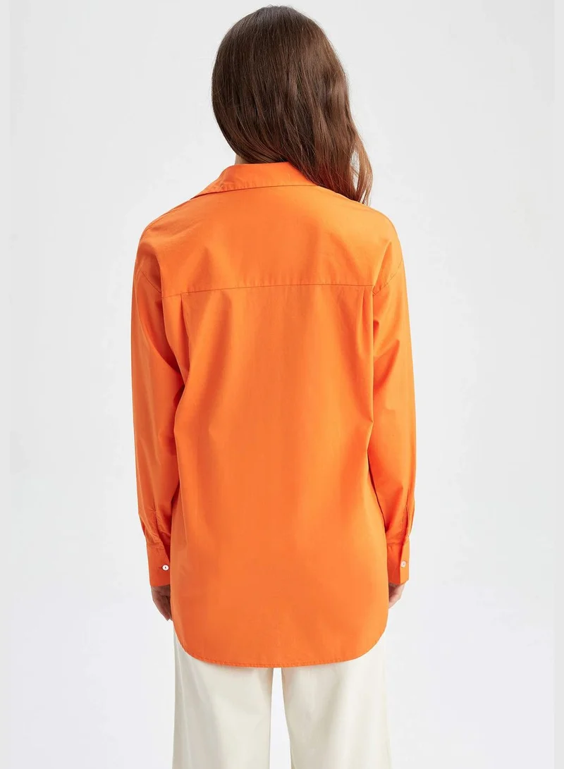 DeFacto Woman Oversize Fit Woven Long Sleeve Shirt