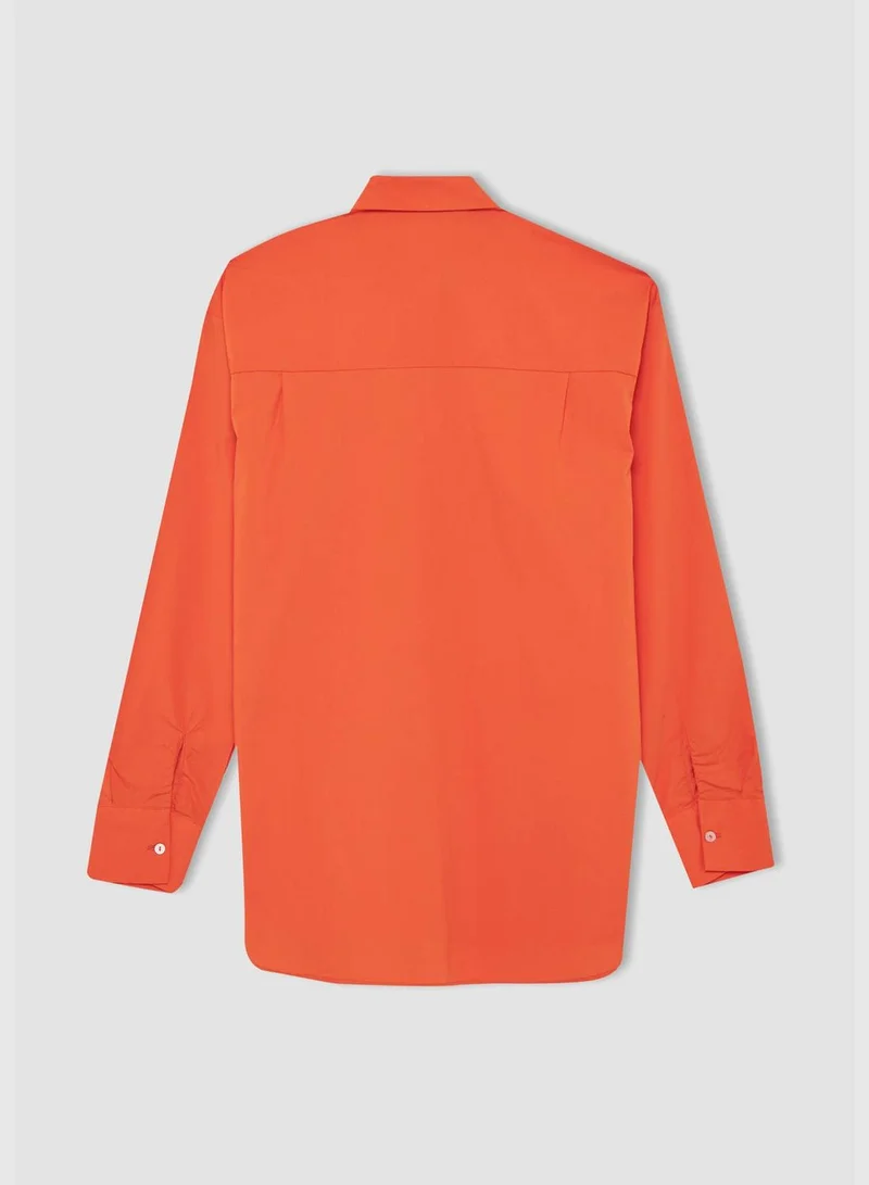 DeFacto Woman Oversize Fit Woven Long Sleeve Shirt