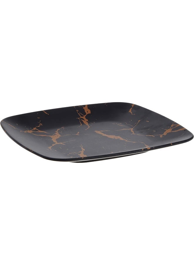 Servewell Servewell Melamine 10" Square Plate, Black With Gold Crack - Image 2