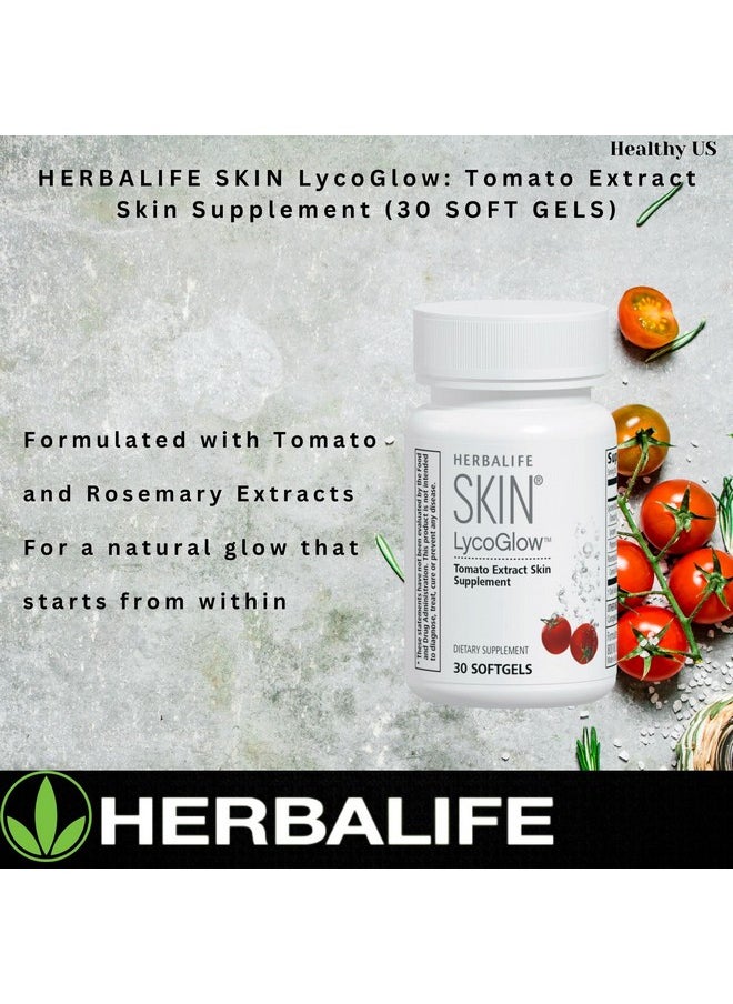 HERBALIFE - Skin Lycoglow Lycored Nutrient Complex For Skin (Tomato Fruit Extract) Supplement To Foster And Nourish Skin From The Inside Out 30 Softgels - Image 1