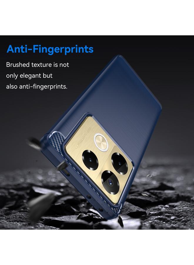 S-TOP Case For Infinix Note 40 Pro 4G Carbon Fiber Brushed Texture TPU Phone Case - Image 3