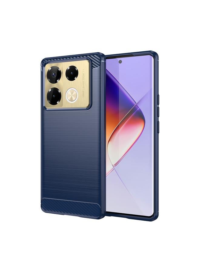 S-TOP Case For Infinix Note 40 Pro 4G Carbon Fiber Brushed Texture TPU Phone Case - Image 1