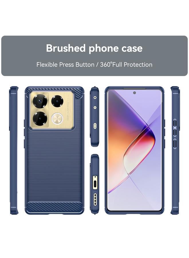 S-TOP Case For Infinix Note 40 Pro 4G Carbon Fiber Brushed Texture TPU Phone Case - Image 2