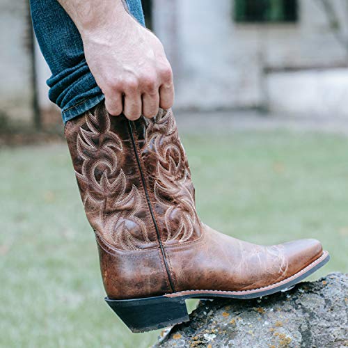 Laredo Mens Breakout Square Toe Casual Boots Mid Calf - Brown - Size 10 2E - Image 2