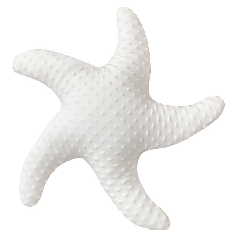 Marble Empire White Starfish Pillow Beach Themed Decorative Throw Pillows Soft Ocean Bedding Coastal Decor for Home Cute Star Shaped Stuffed Animal Plush for Small Couch Bed Bedroom Living Room